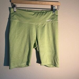 STRONGER Signature Biker Shorts High Waist green Size Medium casual cycling‎